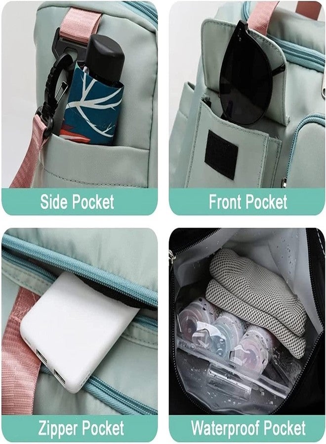 LNT Nylon 40 Cm Imported Travel Duffle Bag, Expandable Folding Travel Bag for Women, Lightweight Waterproof Carry Weekender Overnight Luggage Bag for Travel (Green,40 x 23 x 45 Cm) - Image 2